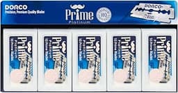 Dorco STP301 Prime Platinum Extra Double Edge Razor Blades 100 Count, Premium Stainless Steel Shaving Blades, Super S...
