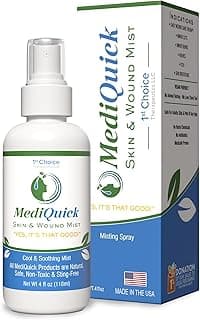 MediQuick Hypochlorous Acid Spray Mist, Antiseptic Spray for Skin & Wound Care, No-Sting, 4 oz