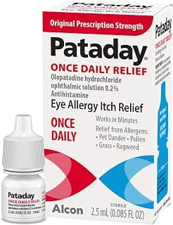 PATADAY Once Daily Allergy Eye Drops, Antihistamine for Itchy Eyes, 2.5 ml | Olopatadine 0.2%, Targets Pollen, Ragwee...