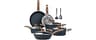 Kitchen Academy Pots and Pans Set Non Stick - 12 Piece Induction Kitchen Cookware Sets, Blue Granite Nonstick Cooking...