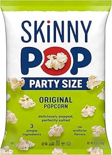 SkinnyPop Popcorn, Original, Whole Grain, Dairy-Free Snack, 8oz Family Size Bag