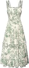 Scarlet Darkness Floral Dress for Women 2026 Flowy Sundress Smocked Cottagecore Dresses
