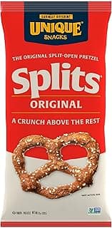 Unique Snacks Original Splits Pretzels, Delicious Homestyle Baked Snack Bag, OU Kosher, and Non-GMO Food, No Artifici...