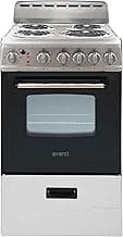 Avanti Electric Range Oven Compact Design, 2.1-Cu.Ft. Capacity with 4 Coil Burners, Framed Glass Oven Door, Storage D...