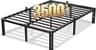VIPSHOW 18 Inch Queen Bed Frame, 3500Lbs Heavy Duty Metal Platform with Round Corner Legs Mattress Slide Stopper, Ste...
