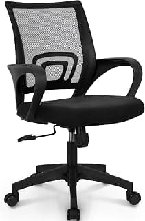 NEO CHAIR Office Computer Chair Ergonomic Mid-Back Mesh Desk Chair, Black | Breathable Mesh Back with Lumbar Support,...