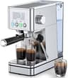 Espresso Machine 20 Bar, Stainless Compact Espresso Maker with Steam Milk Frother, 57.5OZ Water Tank, Touch Screen In...