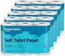 Amazon Basics 2-Ply Soft Toilet Paper, 30 Rolls (5 Packs of 6), 350 Sheets per Roll, Septic Safe, Equivalent to 185 R...