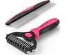 Docrok Pet Grooming Brush & Comb Combo, Cat & Dog Brush for Shedding & Dematting, Undercoat Rake for Long-haired Pets...