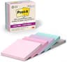 Post-it 100% Recycled Paper Super Sticky Notes, 3 in. x 3 in., 5 Pads, 70 Sheets per Pad, Wanderlust Pastels, School ...