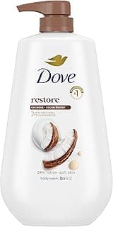 Dove Body Wash with Pump Restore Coconut & Cocoa Butter for 24hr Lotion-Soft Skin Moisturizing Skin Cleanser with No ...