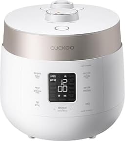 CUCKOO Twin Pressure Rice Cooker 6-Cup Uncooked / 12-Cup Cooked with Nonstick Inner Pot, Versatile Rice Maker & Warme...