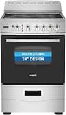 Avanti 24-Inch Freestanding Electric Range with Ceramic Glass Cooktop and Digital Timer, in Stainless Steel (CERU240P3S)
