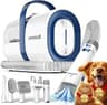 oneisall Dog Grooming Vacuum, Pet Grooming Vacuum with Clipper Nail Grinder, 1.5L Dust Cup Dog deshedding Brush with ...
