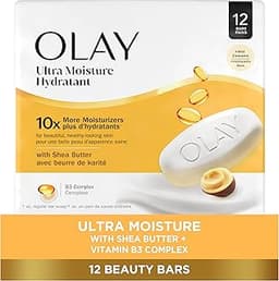 Olay Beauty Bar, Ultra Moisture,10x More Moisturizers, Nourishing Conditioners, Smooth & Gentle on Skin, Vitamin B3 C...