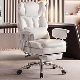DUMOS Home Office Desk Executive Chair - Ergonomic Big Tall High Back with Footrest & Lumbar Support, Reclining Heigh...