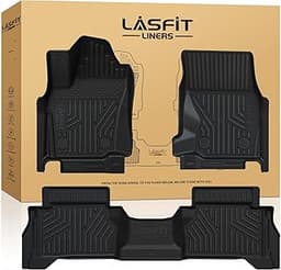 LASFIT Floor Mats for Toyota Tacoma 2024 2025 2026 Double Cab Auto Tran (Not fit Hybrid) All Weather Floor Liner for ...