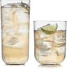 Libbey Polaris Axis Tumbler & Rocks Drinking Glasses Set of 16, Glass Cups