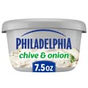 Philadelphia Flavored Cream Cheese Spread, 1 Tub, for Smooth, Spreadable Mornings, Chive & Onion, No Artificial Prese...