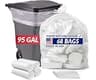 Reli. 95 Gallon Trash Bags Heavy Duty | 68 Trash Bags with Ties | Super Sizeable, Clear, Serious Garbage Cleanup