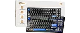 Kisnt KN85 Wireless Mechanical Gaming Keyboard, 75% Layout with RGB Backlit, Custom Hot Swappable, Creamy Sound, Blue...