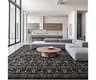 Ruaruarug Washable Area Rug 8×10 for Living Room, Ultra Soft, Black Grey | Non Slip, Easy to Clean, Water Repellent, ...