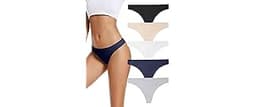 voenxe Seamless Women Underwear Thongs,No Show Ladies Thong,No Line Workout Breathable Comfortable Panties,Soft Undie...