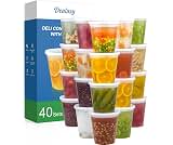 Dealusy 40 Set 32 oz Deli Containers with Lids | Leak-Proof BPA Free Plastic Take Out Bowls, Food Storage Containers ...