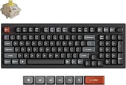 Keychron V5 Ultra 96% Wireless Mechanical Keyboard with 8000Hz Polling Rate & NKRO, Hot-Swappable RGB, Banana Switche...