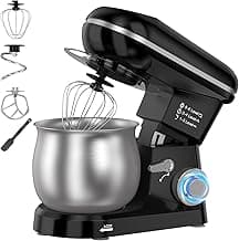 Electric Stand Mixer with 5.3 Quart, Cake Mixer with Stainless Steel Bowl and Stand, Kitchen Mixer Tilt-Head Design I...