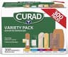 CURAD Assorted Bandages Variety Pack, 300 Count, 6 Styles Including Antibacterial, Waterproof, Sheer, Plastic, Heavy ...