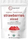 Micro Ingredients Organic Strawberries Sliced, 6.4oz | 100% Natural Fruit | Freeze Dried Strawberry Source | No Sugar...