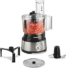 Hamilton Beach Food Processor & Vegetable Chopper for Slicing, Shredding, Mincing, and Puree, 10 Cups + Easy Clean Bo...