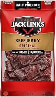 Jack Link's Beef Jerky Half Pounder - Original - Made with 100% Real Beef - Ready to Eat Real Meat Protein Snacks - 1...