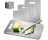 Katuchef Titanium Cutting Board - Upgraded 100% Pure Titanium Cutting Boards for Kitchen Non Toxic, Double Sided Food...