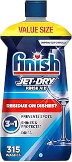 Finish Jet-Dry Dishwasher Rinse Aid, Compatible with Dishwasher Detergent, Prevents Spots & Residues, Dries, Shine & ...