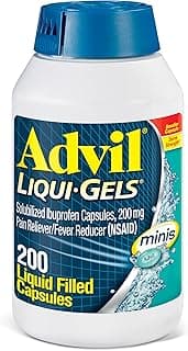 Advil Liqui-Gels minis Pain Reliever and Fever Reducer, Pain Medicine for Adults with Ibuprofen 200mg for Pain Relief...