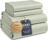 LANE LINEN King Bed Sheets 1000 Thread Count 100% Egyptian Cotton - Mineral