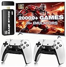 UWDFH Retro Gaming Console, 2026 Gaming Stick Pro, 20000 Games -64GB, 4k HDMI Output, and 2.4GHz Wireless Controller,...