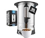 Zulay Kitchen 50 Cup Coffee Urn Commercial Coffee Maker, Hot Water Urn - Large Coffee Maker With Double-Wall Stainles...