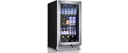 Minorfun 18 Inch Beverage Refrigerator, 160 Can Glass Door Drink Fridge | Built-In or Freestanding for Home, Office &...