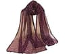 Floerns Women's Sequin Bandana Square Scarf Silk Scarves Mesh Shawl and Wrap for Evening Dresses