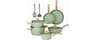 MAISON ARTS Pots and Pans Set Non Stick, 12 Piece Green Granite Kitchen Cookware Induction Compatible, Cooking Sets P...