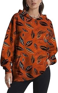 YABTF Womens Maple Leaf Printed Hoodies Pullover Drop Shoulder Long Sleeve Trendy Hoodies Fall Clothes with Kangaroo ...