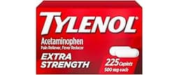 Tylenol Extra Strength Acetaminophen 500 mg Caplets, Fast, Strong Pain Relief, Fever Reducer, Pills for Headache, Bac...