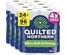 Quilted Northern Ultra Soft & Strong Toilet Paper, 24 Mega Rolls = 96 Regular Rolls, 4X Stronger*, Premium Soft Toile...