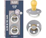 BIBS Pacifiers Colour Collection | Natural Rubber Baby Pacifier | Set of 2 BPA-Free Soothers | Made in Denmark | 18+ ...