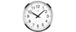 HITO 16" Silent Wall Clock Battery Operated Non Ticking Sweep Movement Glass Cover Silver Aluminum Frame, for Kitchen...