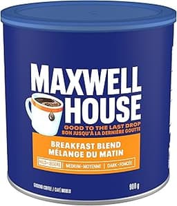 Maxwell House Breakfast Blend Ground Coffee, 900 gr Tin