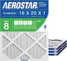 Aerostar Air Filter 16x25x1 MERV 8 AC Filter, HVAC, Furnace Filter, 4 Pack | ACTUAL SIZE (15.75 x 24.75 x 0.75) AC Fi...